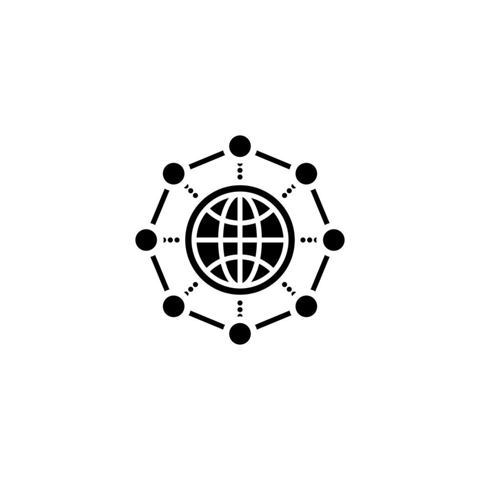 Global Network icon in vector. Logotype vector