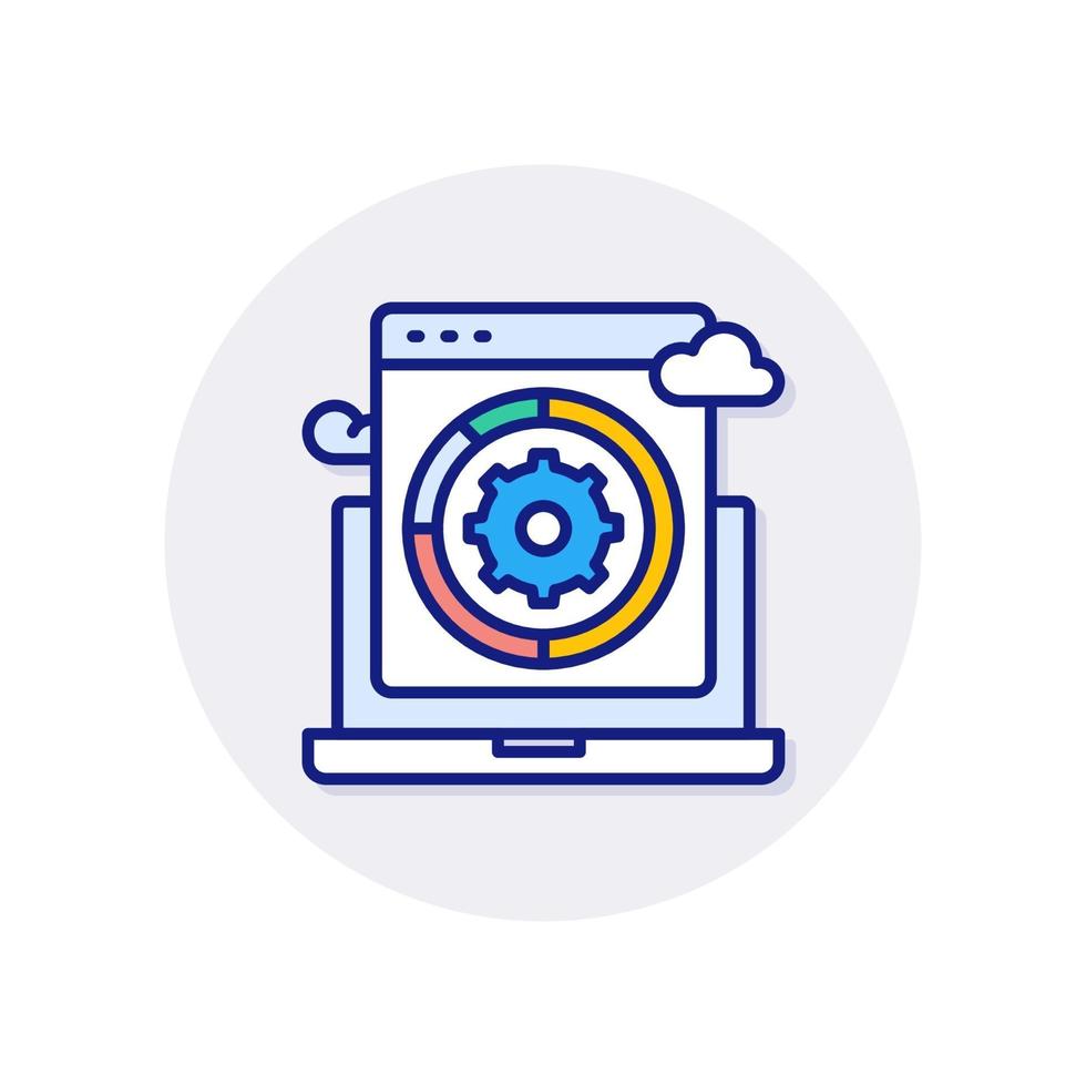 Data Processing icon in vector. Logotype vector