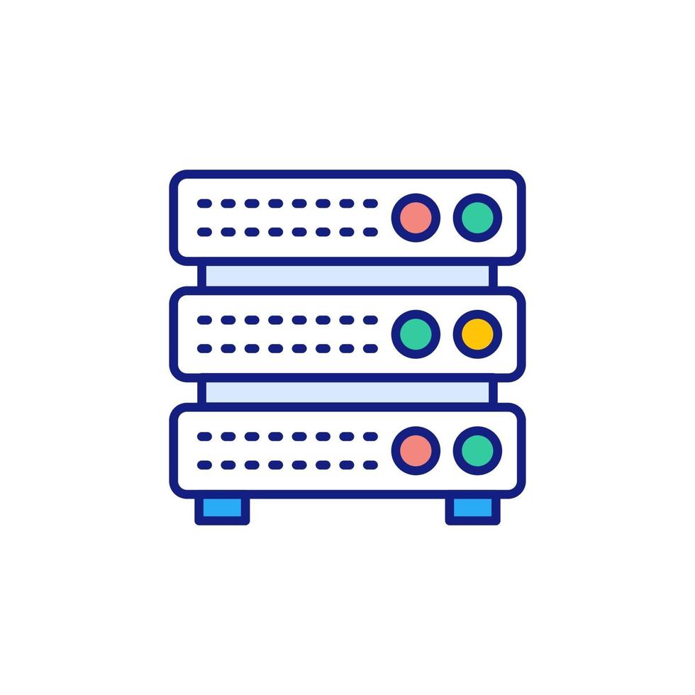 Data Server icon in vector. Logotype vector