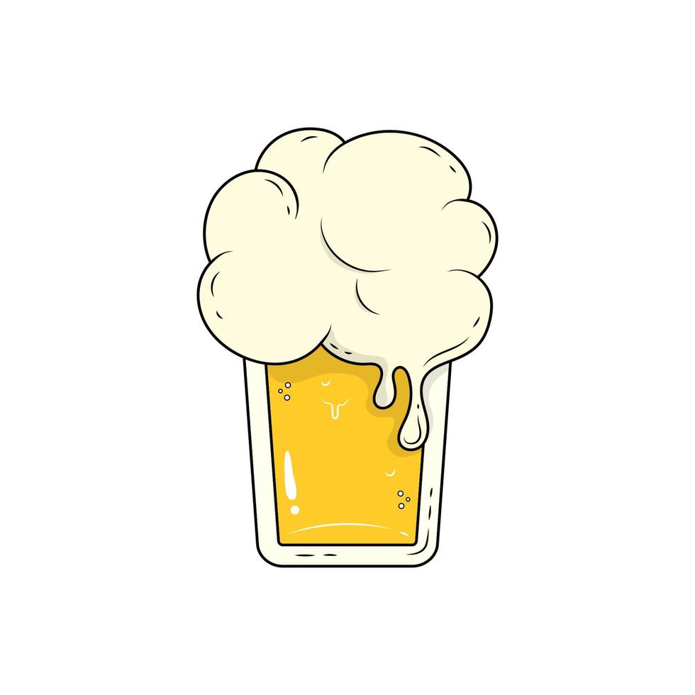 Vector icon beer glass design, Single target beverage elements.