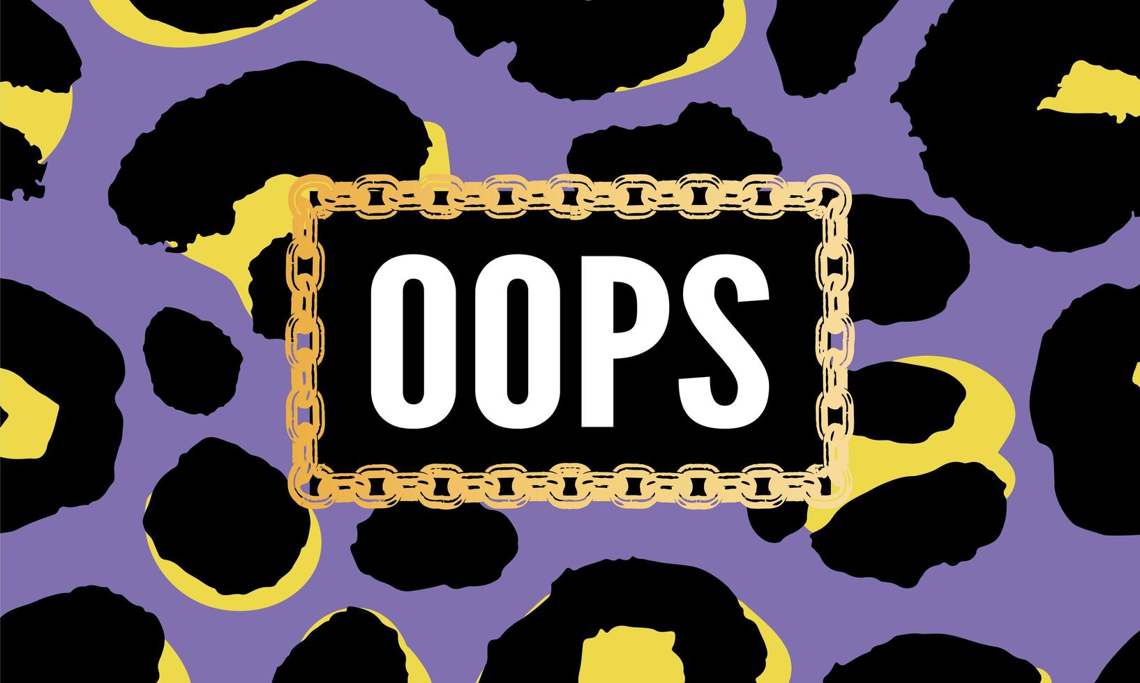 slogan oops phrase graphic vector leopard Print Fashion lettering