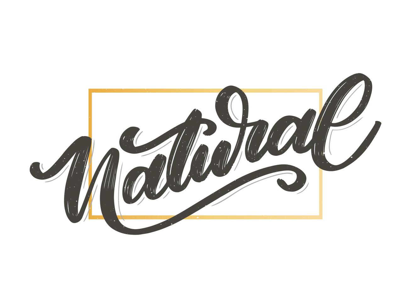 100 Natural Vector Lettering Stamp Illustration slogan calligraphy