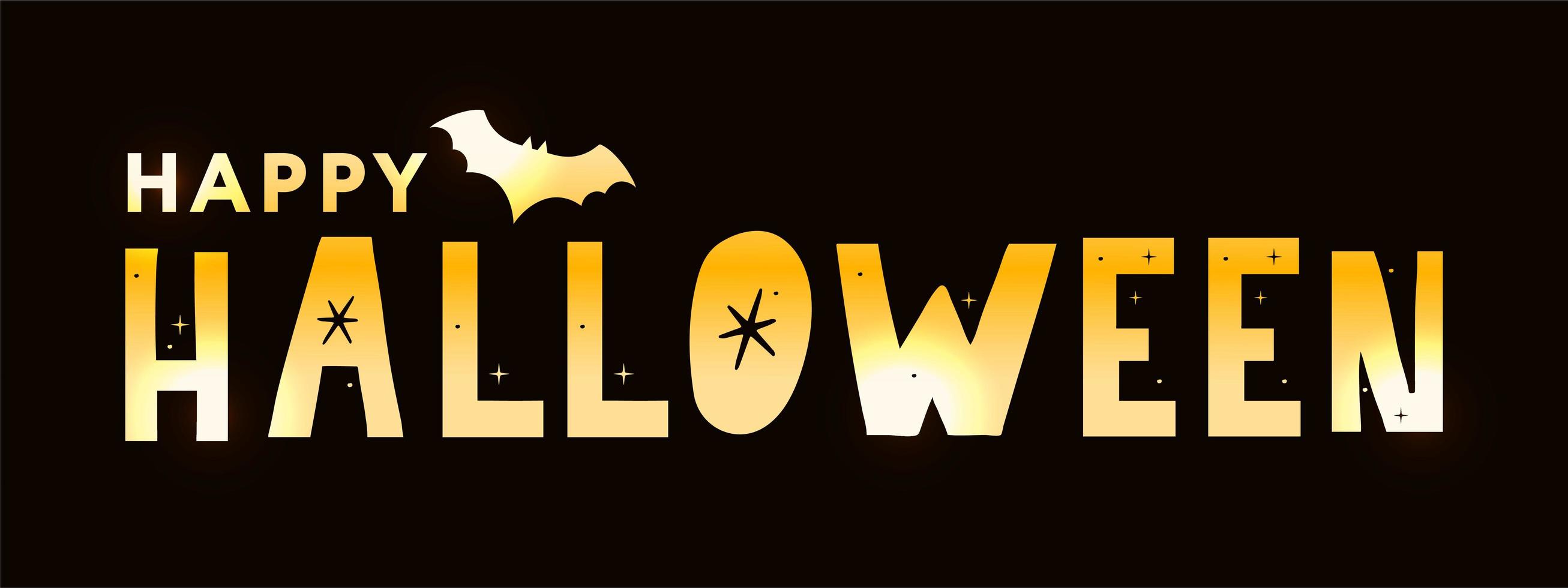 feliz halloween texto banner letras vacaciones oferta especial compre ahora vector