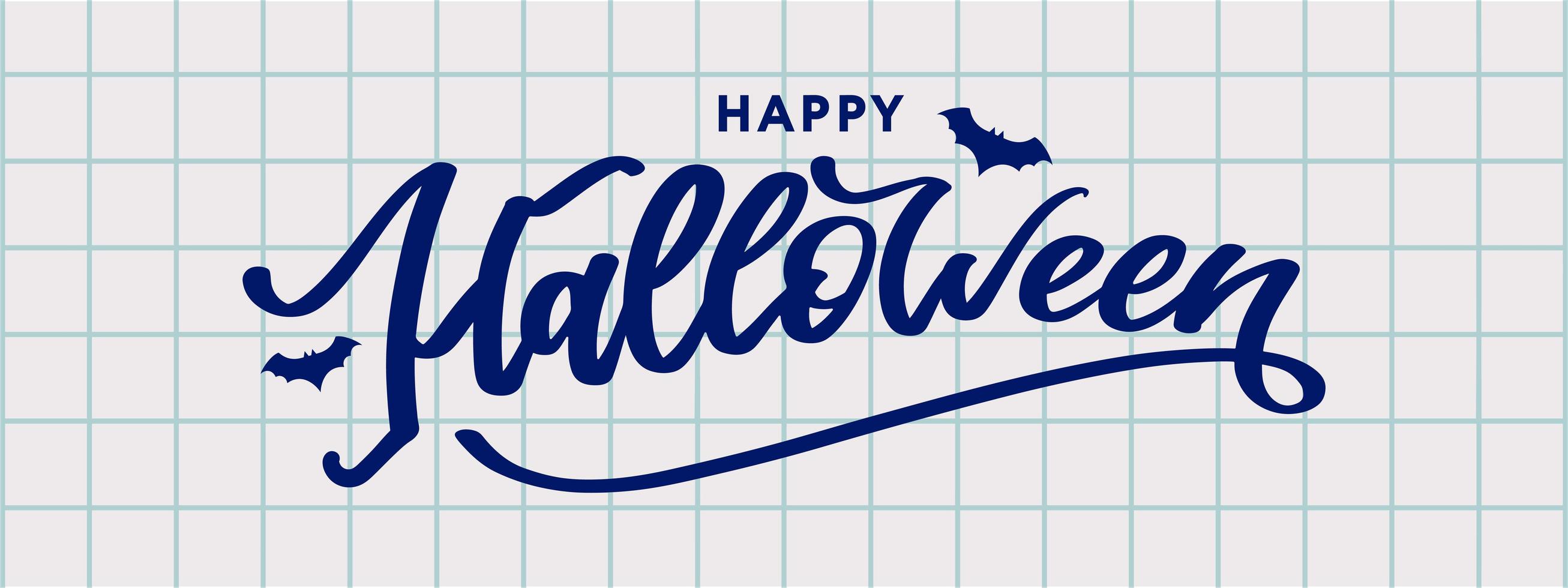 Happy Halloween Text Banner Lettering Holiday Special offer Shop Now vector