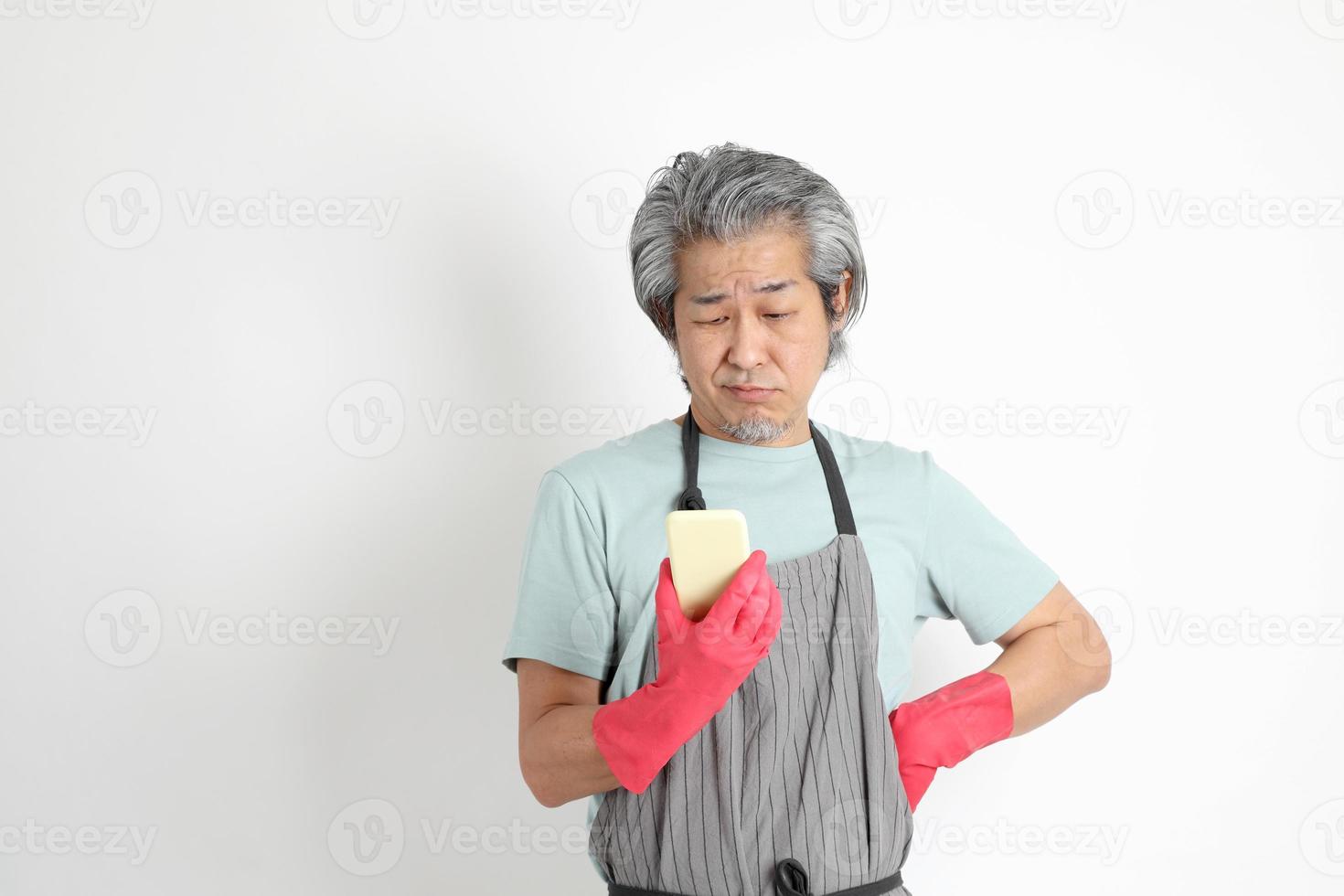 Asian Housekeeper Isolated photo