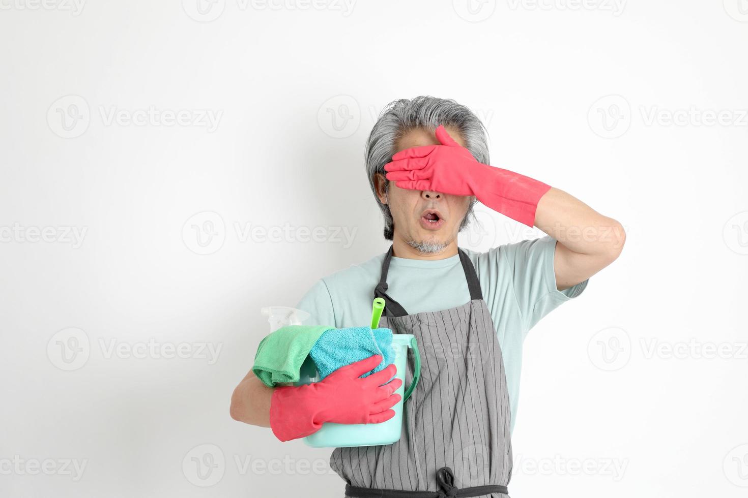 Asian Housekeeper Isolated photo