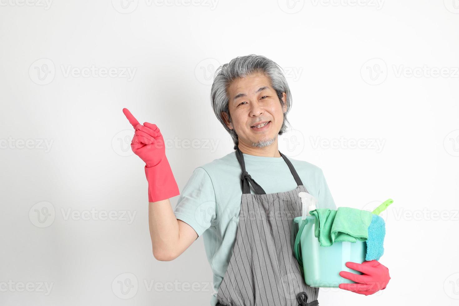 Asian Housekeeper Isolated photo