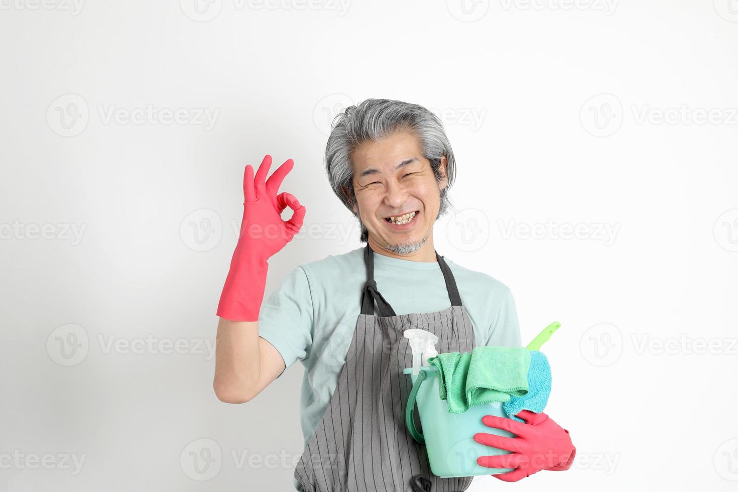 Asian Housekeeper Isolated photo