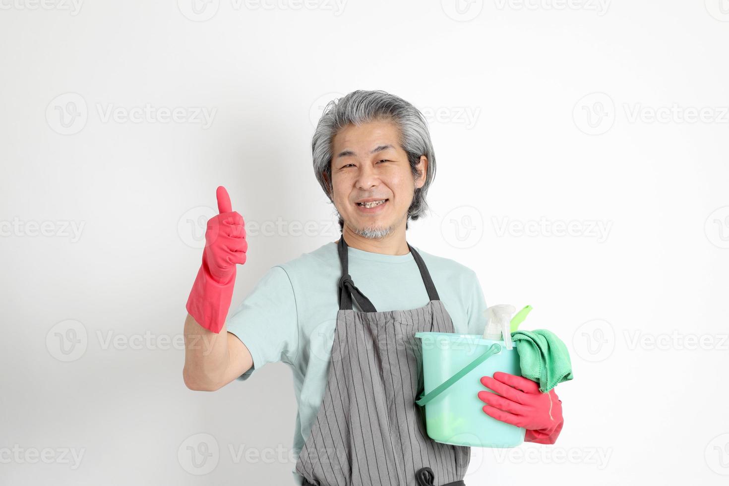 Asian Housekeeper Isolated photo