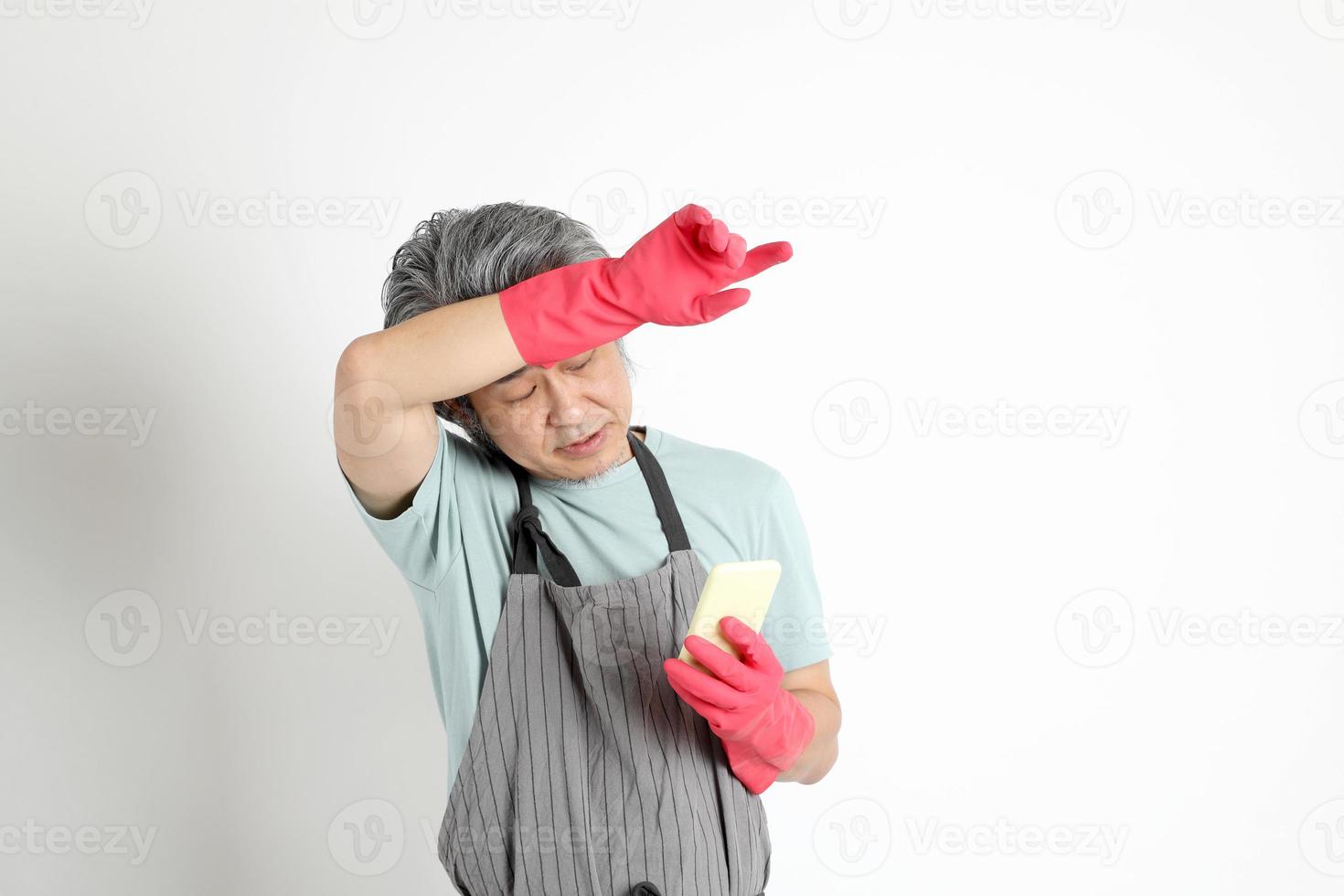 Asian Housekeeper Isolated photo