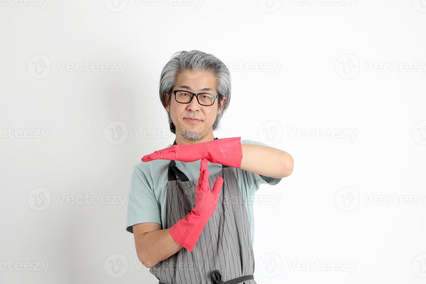 Asian Housekeeper Isolated photo