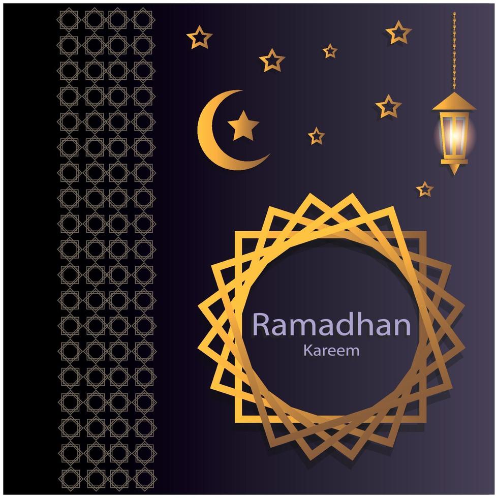 diseño islámico con el tema del ramadán y eid para publicación en los medios vector