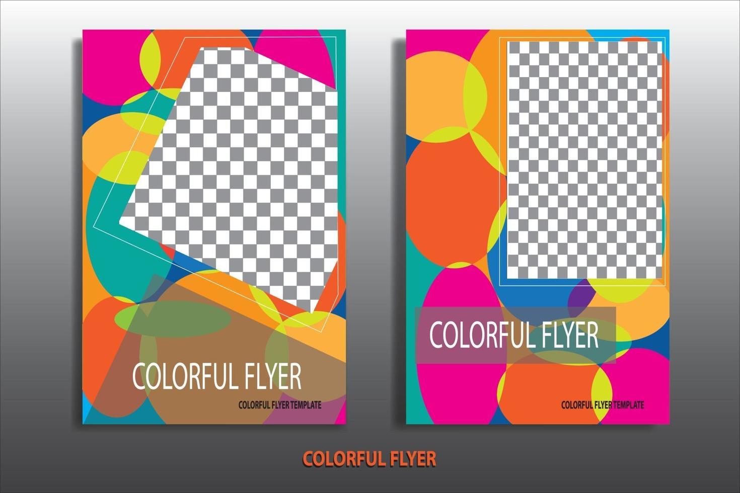 Colorful flyer design for social media promotion vector