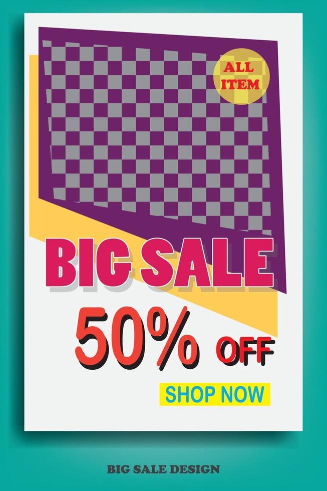 Big sale promotion template design vector