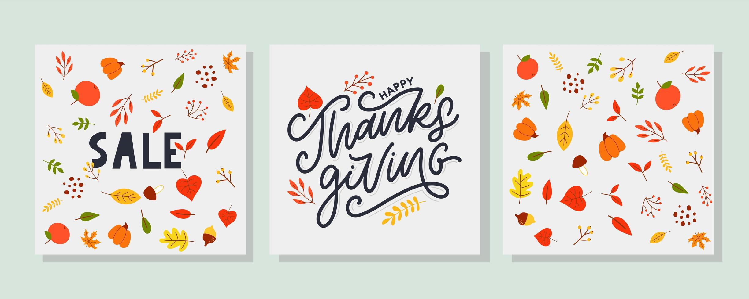 Hand drawn Happy Thanksgiving lettering vector