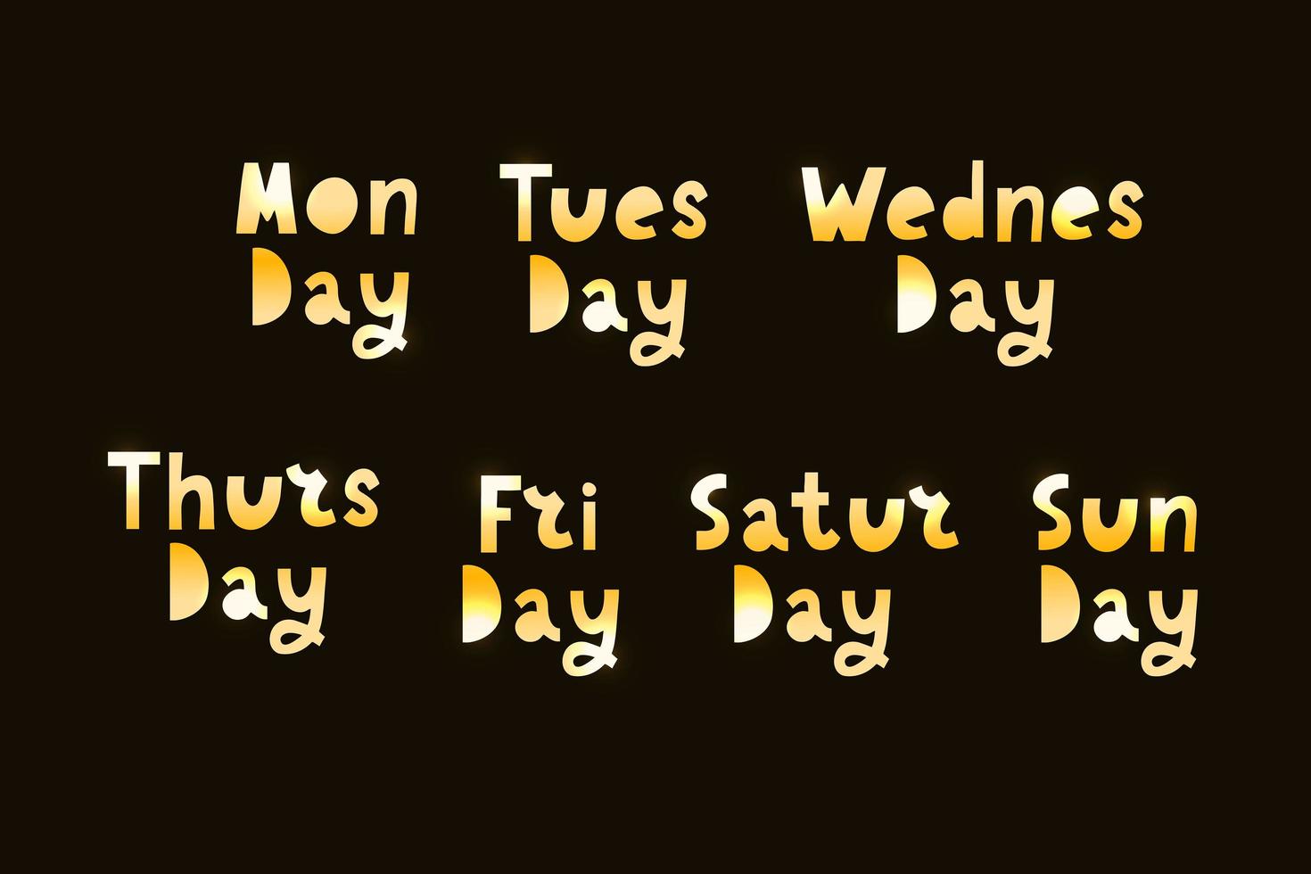 Names of days of the week vector