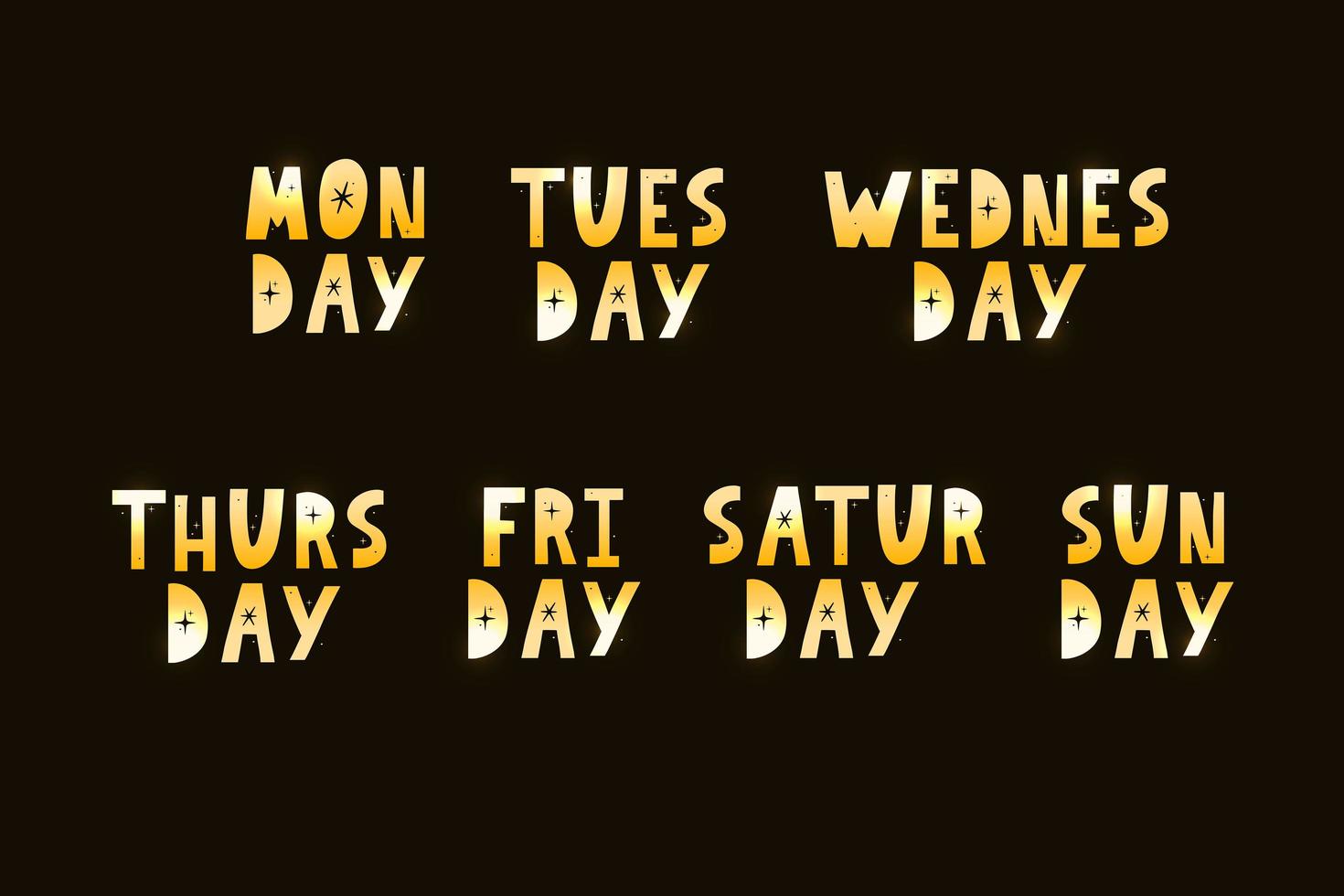 Names of days of the week vector