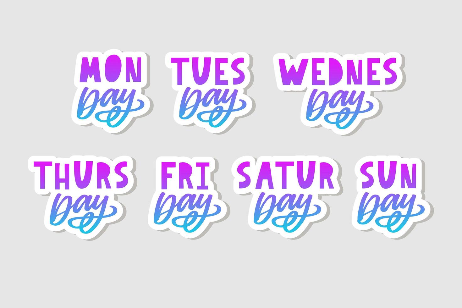 Names of days of the week vector