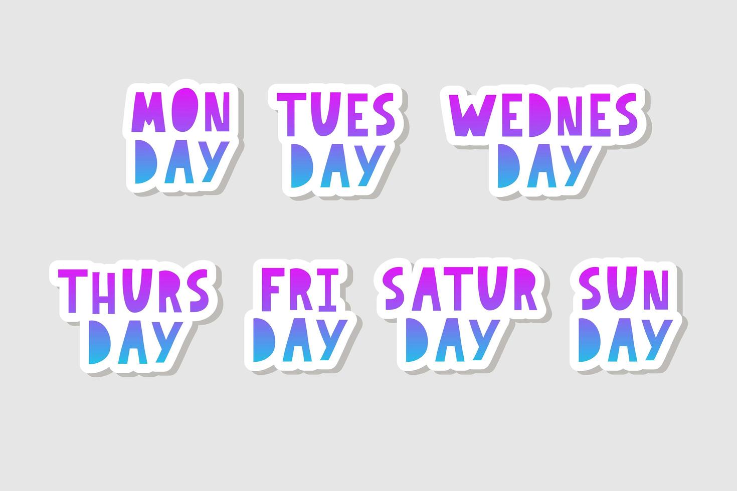 Names of days of the week vector