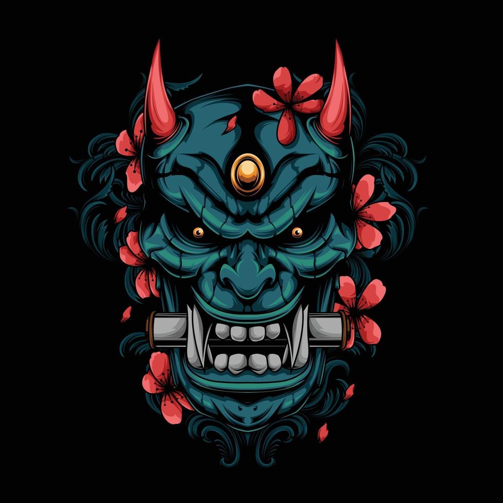 Oni Mask Vector Artwork