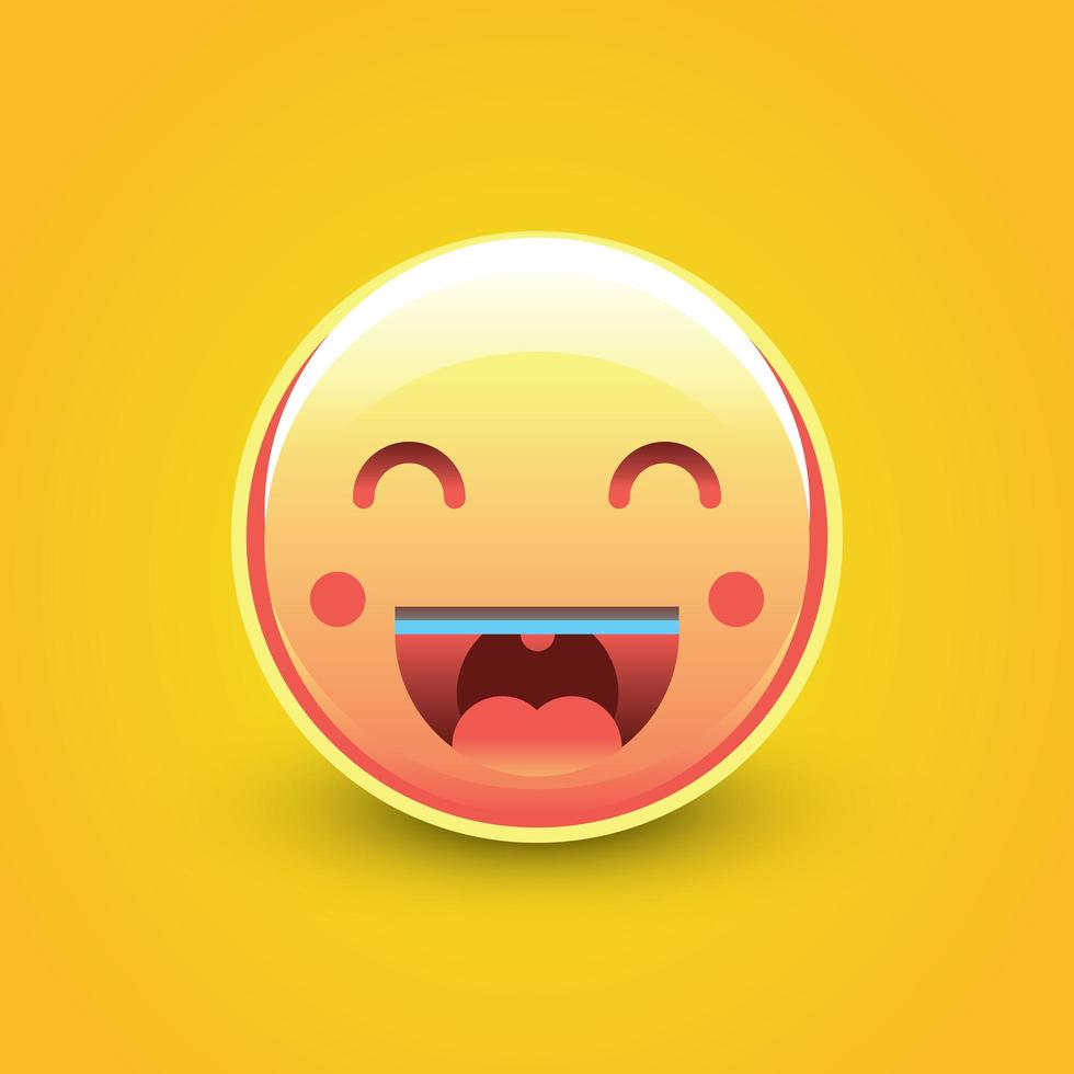 Beaming face with smiling emoticon vector