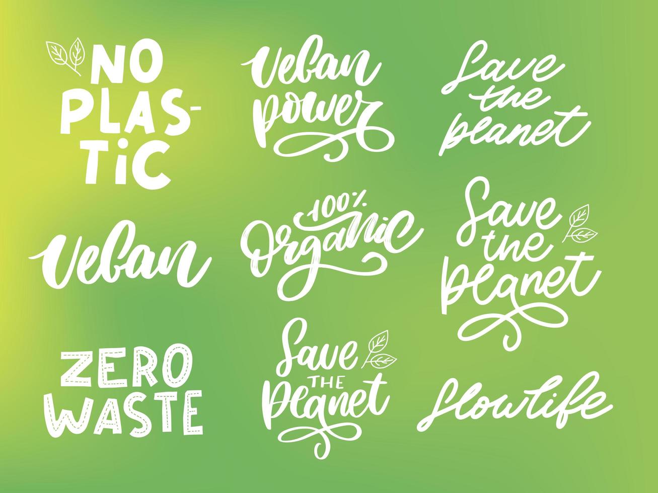 Eco Go Green Organic Natural Vegan vector