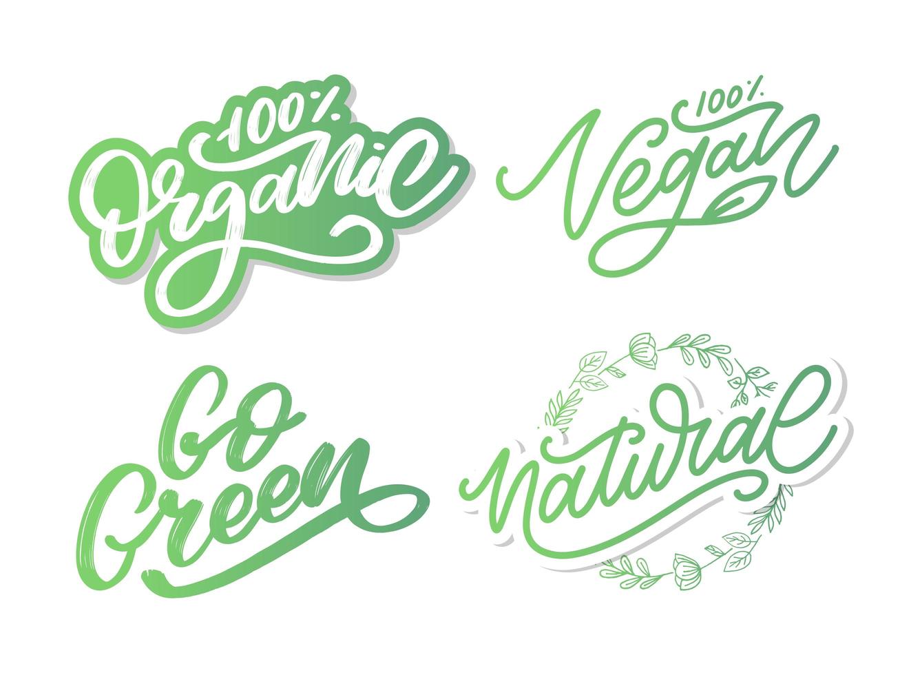 eco ir verde orgánico natural vegano vector