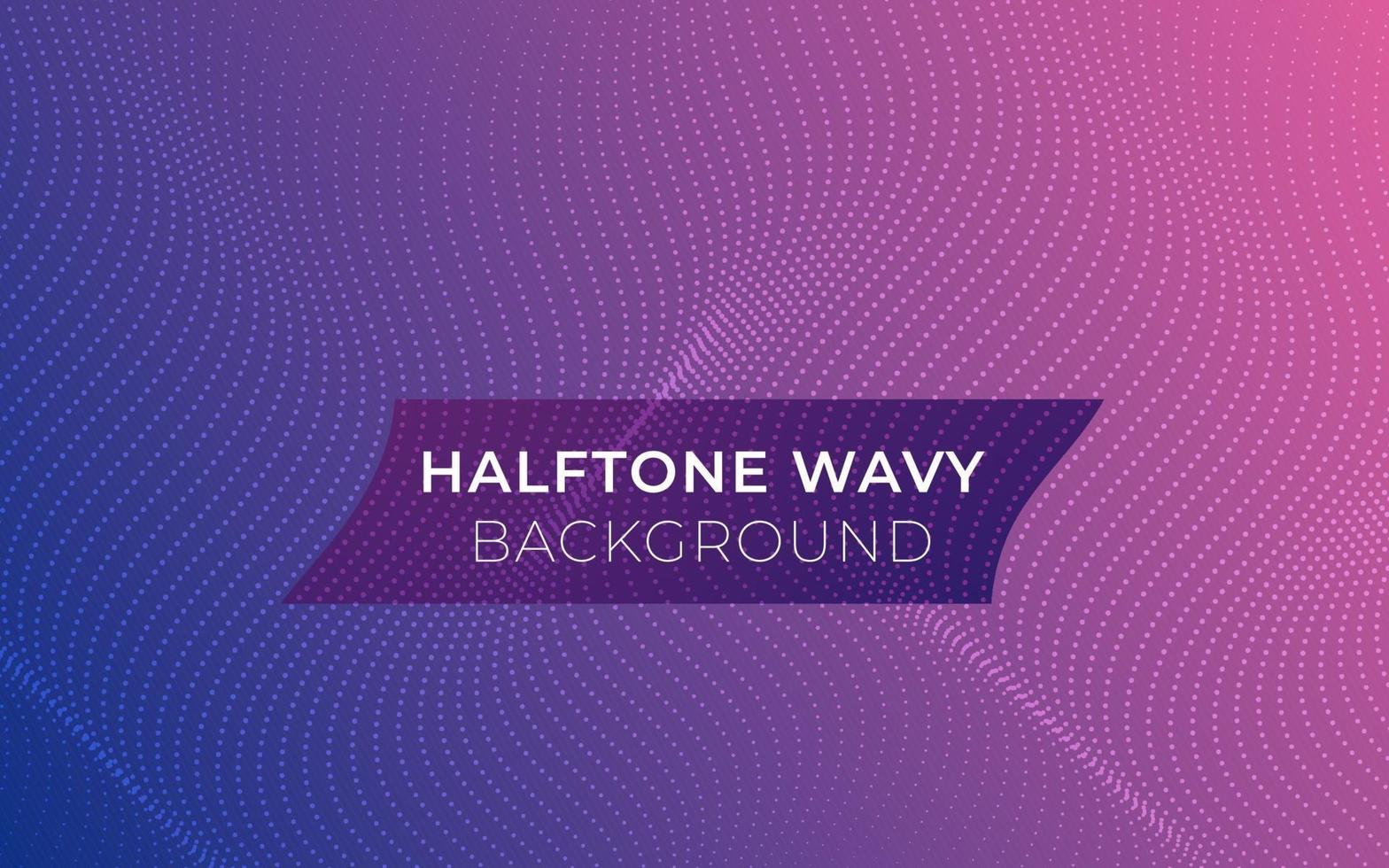 Halftone wavy gradient 3d background vector