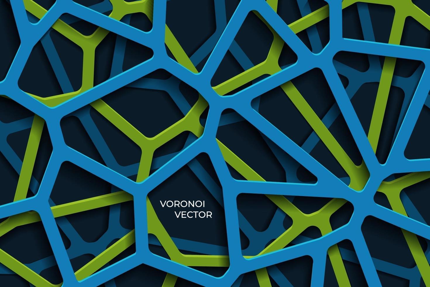 Abstract Voronoi Cell 3D geometric background Minimal Polygonal shapes vector