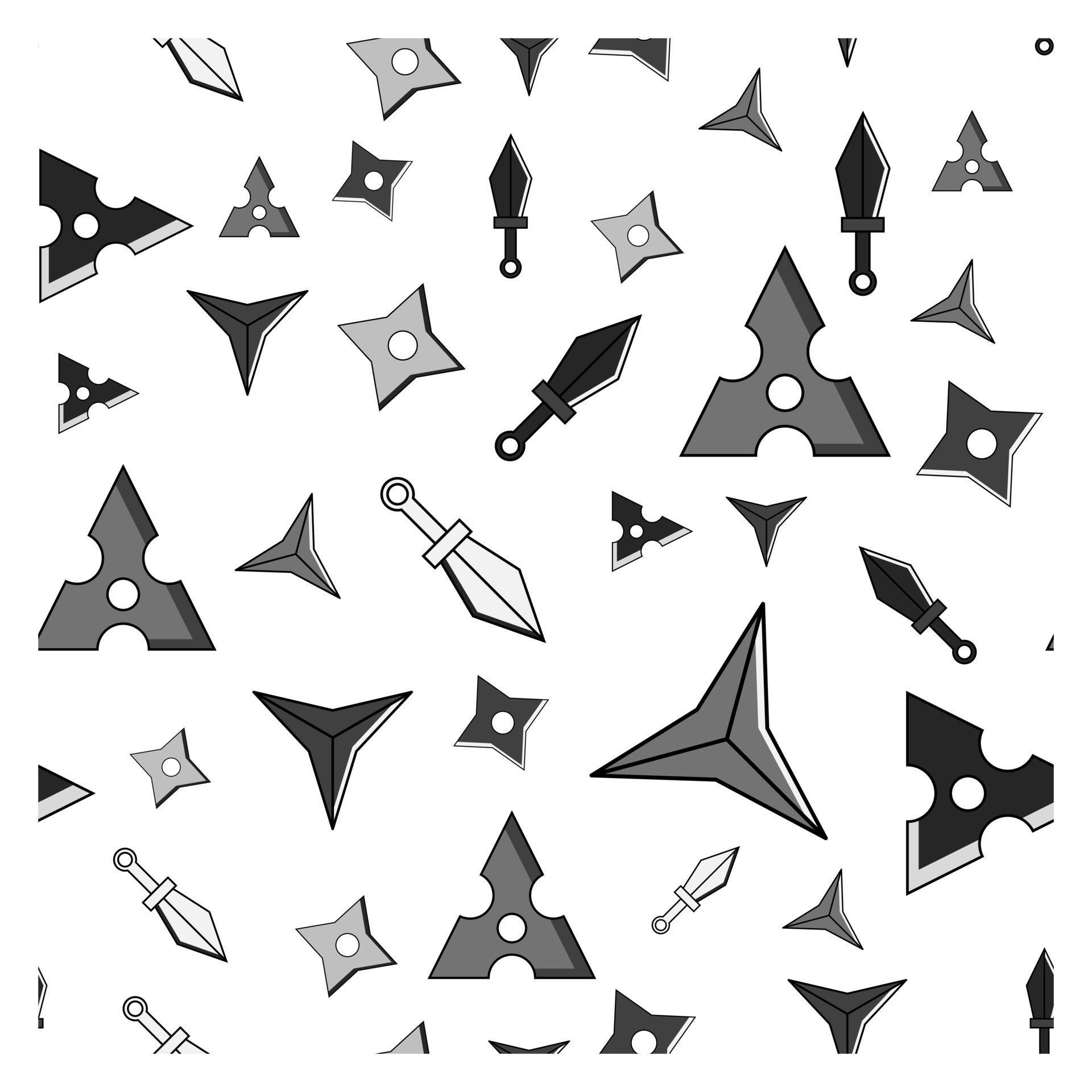 ninja weapon seamless pattern perfect for background or wallpaper