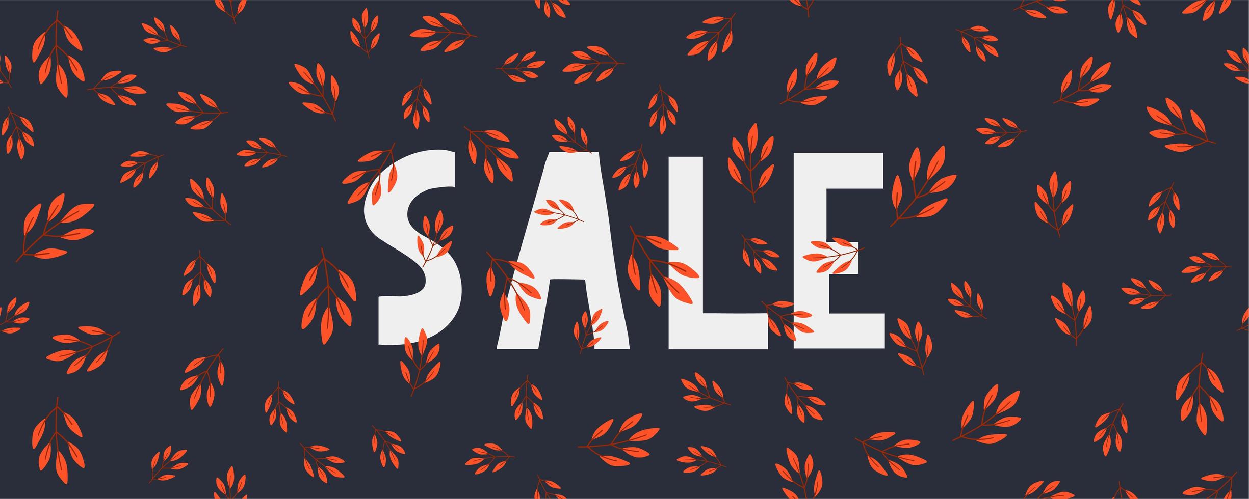 Autumn Sale illustration, banner, vector, fall, lettering, card vector