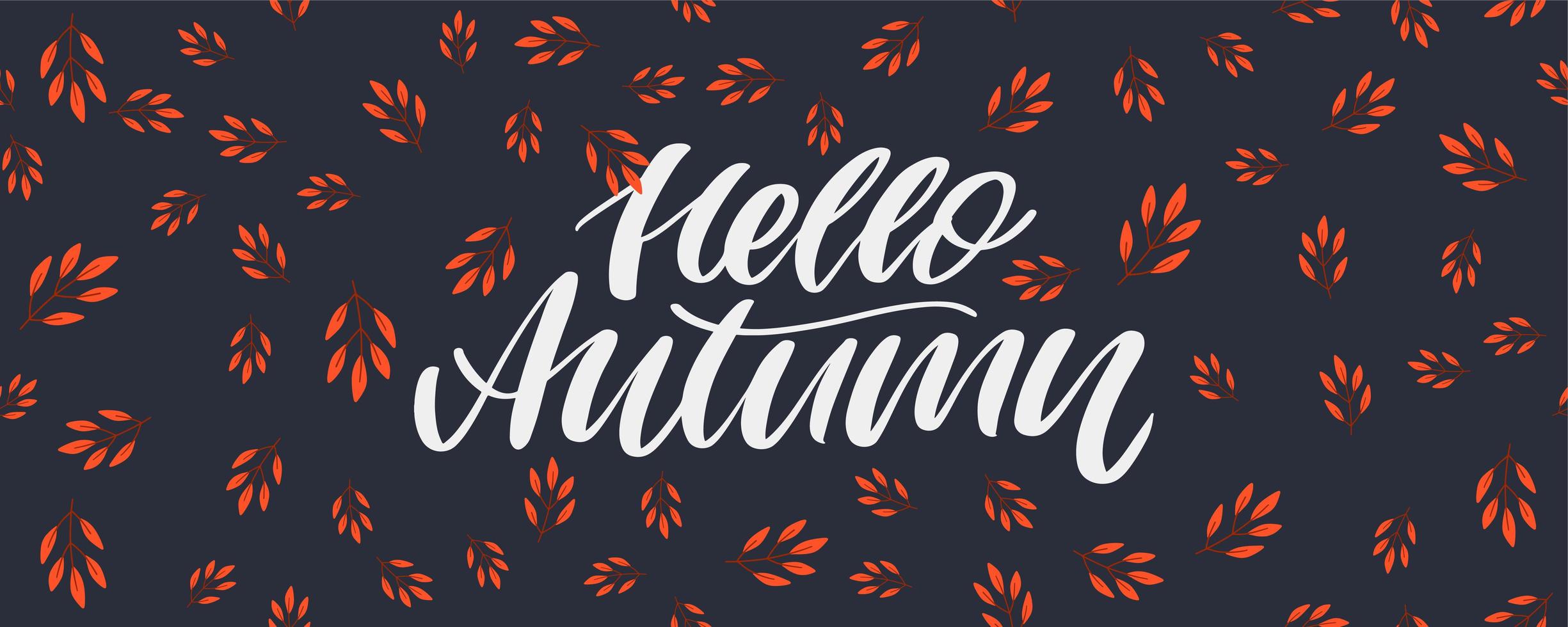 Ilustración de otoño, banner, vector, otoño, letras, tarjeta vector