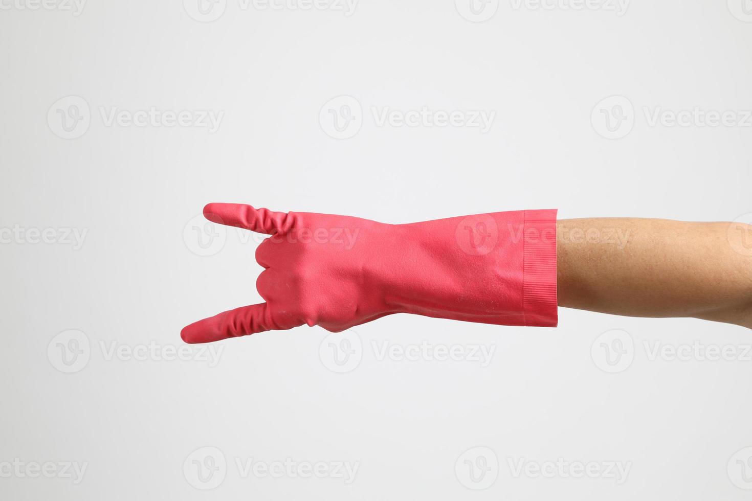 guantes de mucama rosa foto