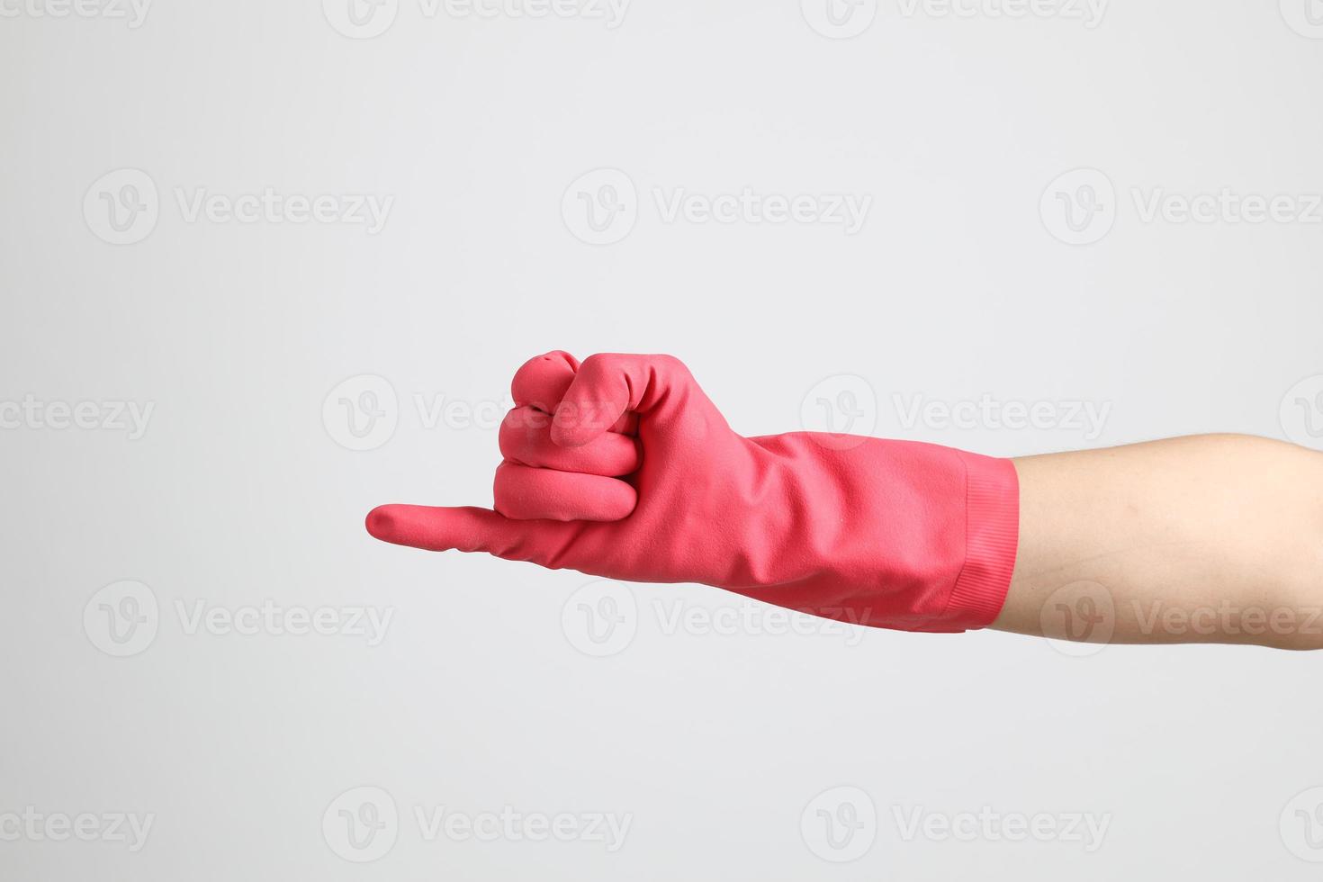 guantes de mucama rosa foto