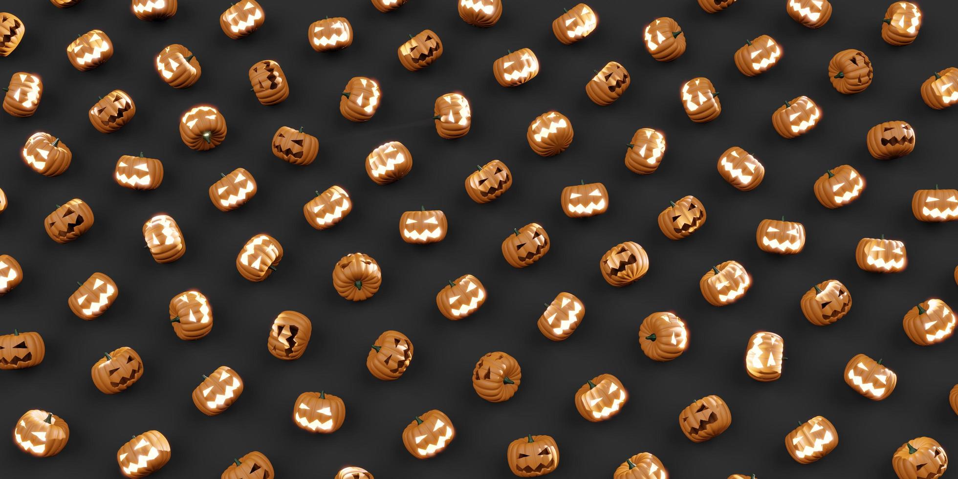 halloween pattern pumpkin pattern 3d rendering photo
