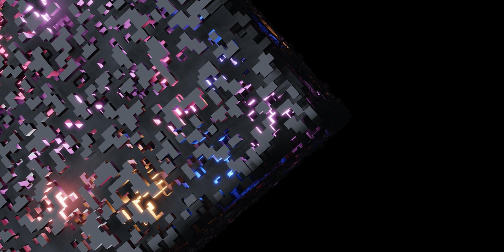 Cubes pixels Rubik's cube isometric abstract geometric Digital data photo