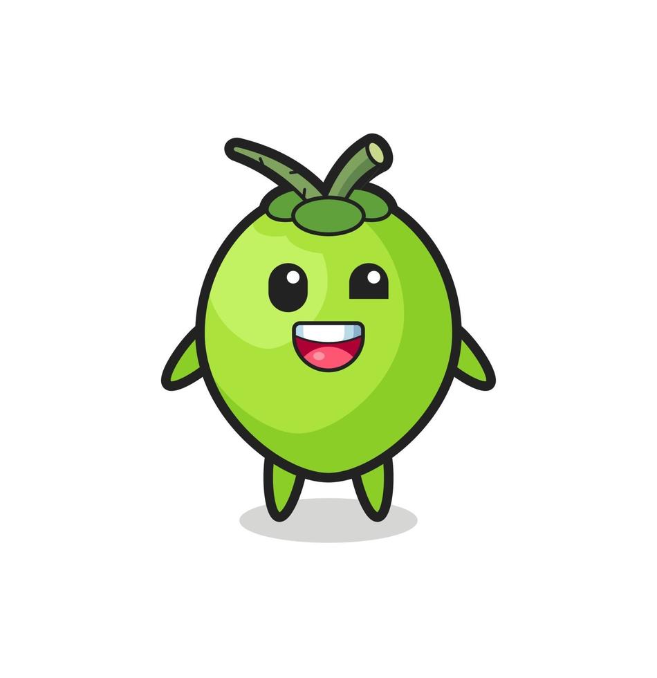 illustration of an coconut character with awkward poses vector