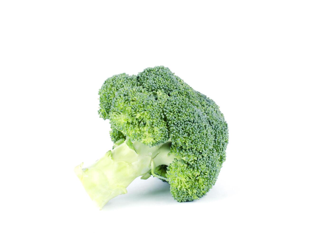 Green broccoli vagetale raw food on white backgrounds photo