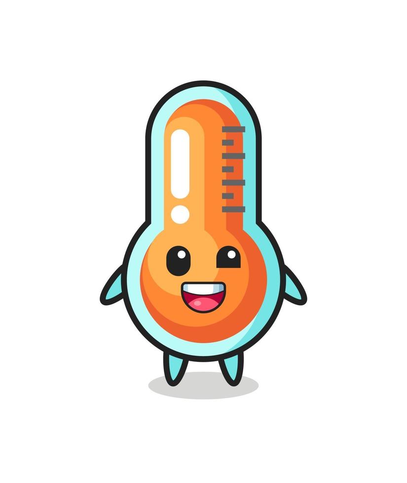 illustration of an thermometer character with awkward poses vector