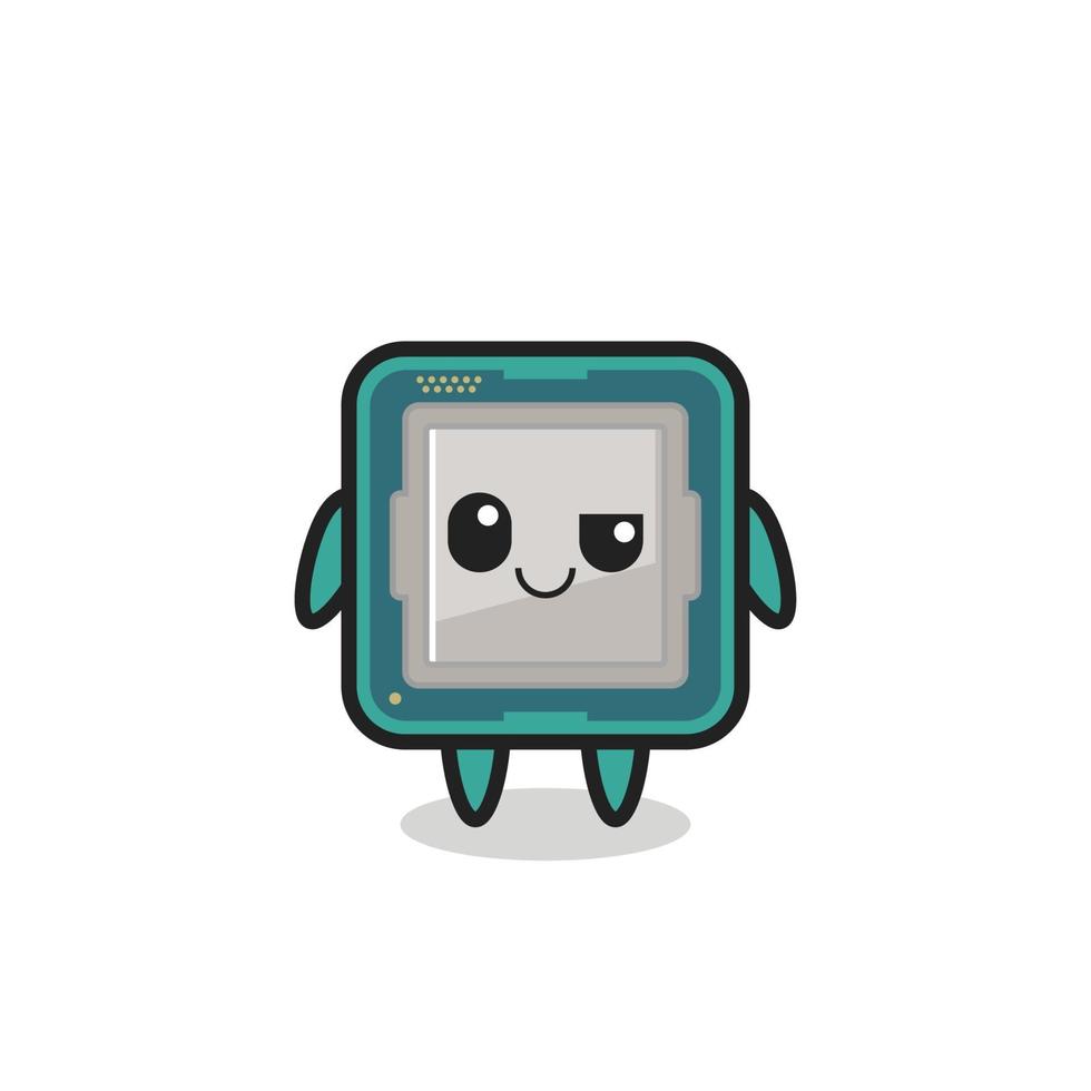 processor cartoon with an arrogant expression vector