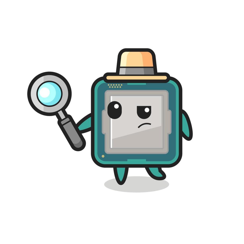 processor detective character is analyzing a case vector