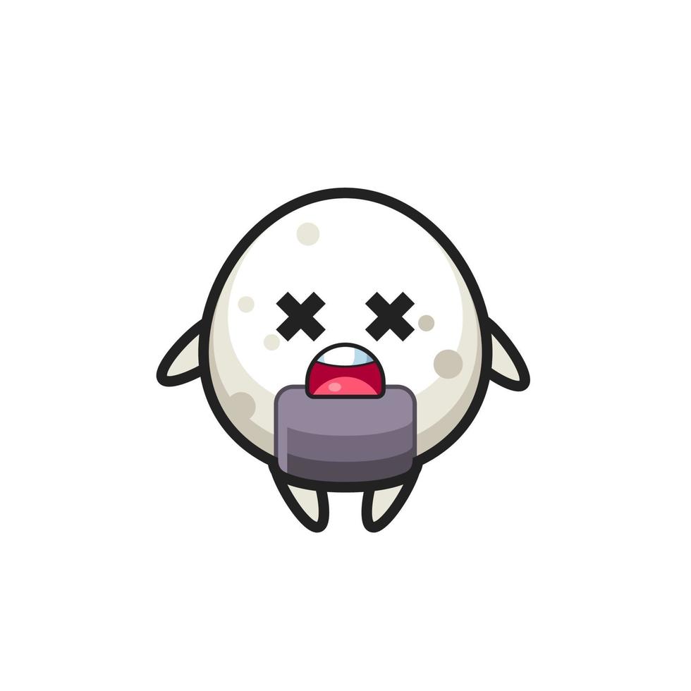 the dead onigiri mascot character vector