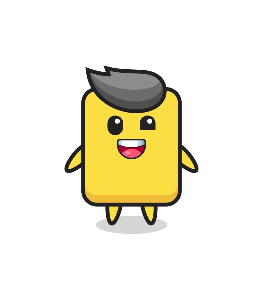 illustration of an yellow card character with awkward poses vector