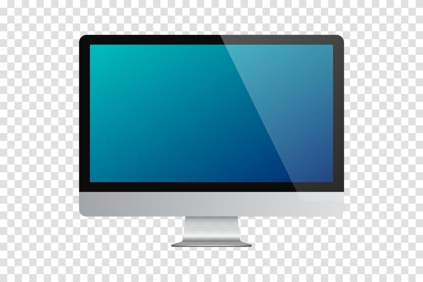 monitor de computadora o pc realista vector