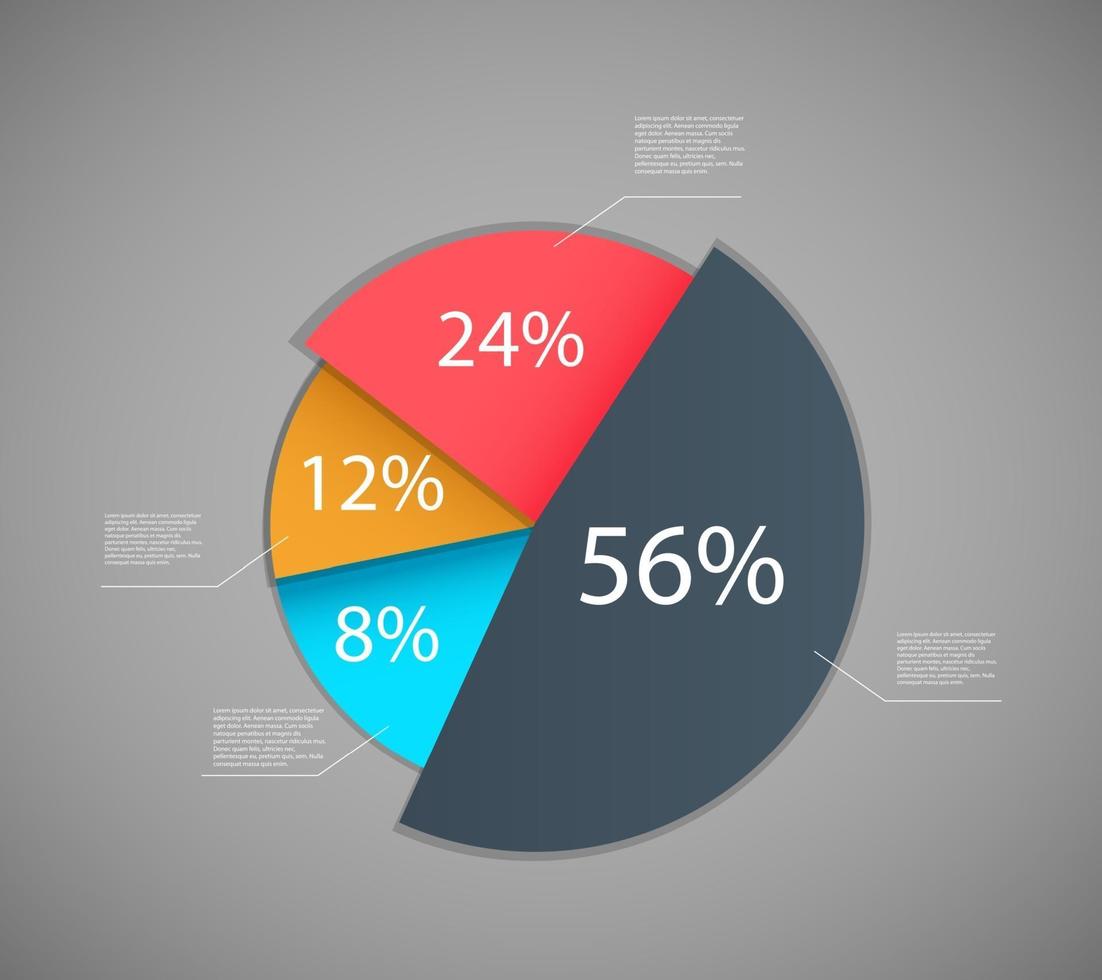 Ilustración de vector de diseño de plantilla de infografía