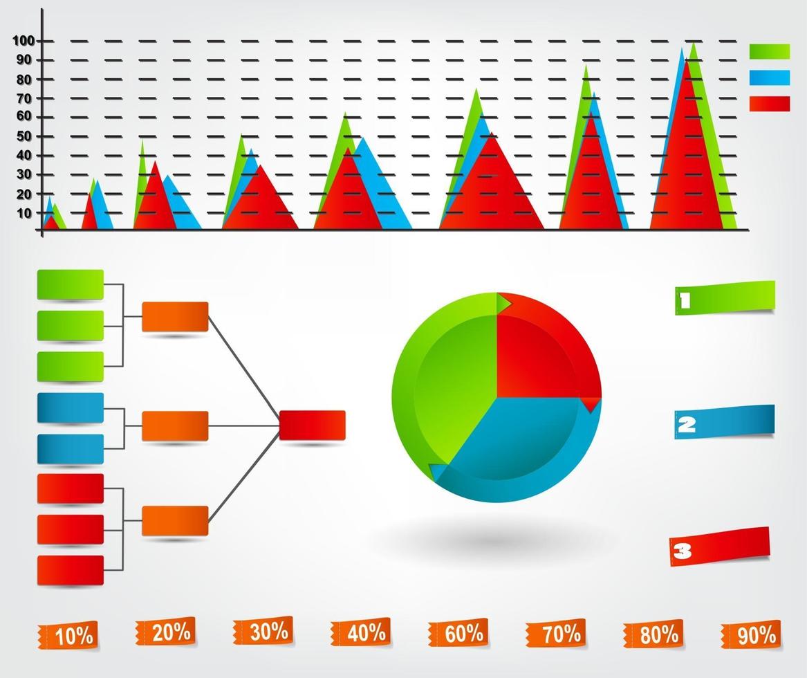 concepto de coloridos carteles circulares con flechas para diferentes b vector