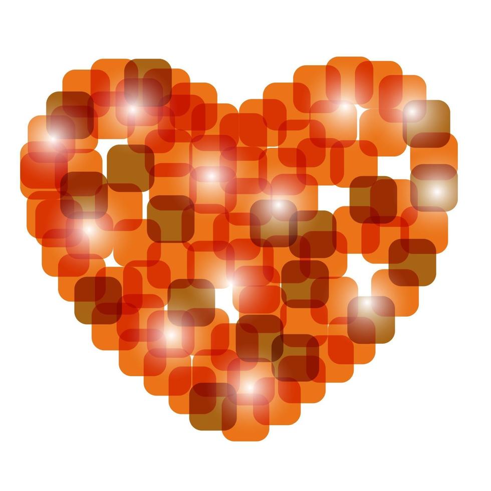 Red valentine heart. vector illustration