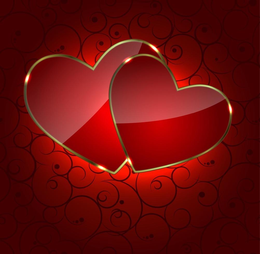 día de San Valentín corazón backgroung, ilustración vectorial vector