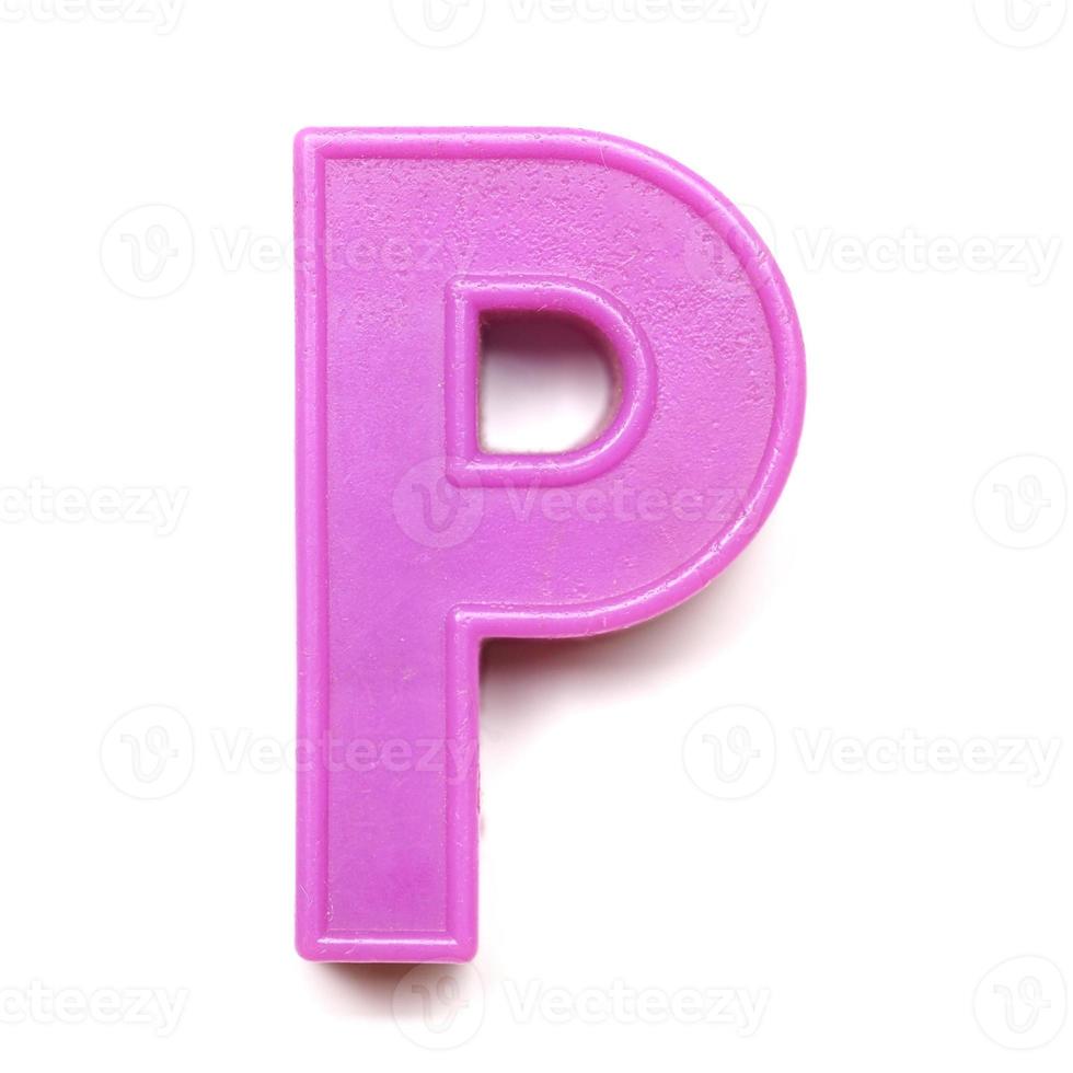 Magnetic uppercase letter P photo