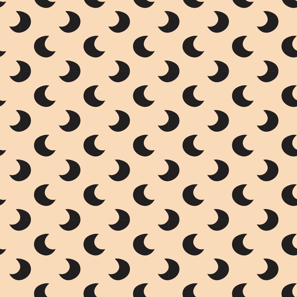 Moon seamless pattern. Happy Halloween vector